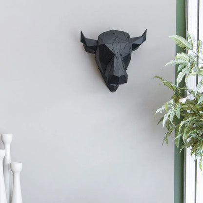 BULLY | 3D Metal Geometric Bull Head Wall Decor OTTOCKRAFT™