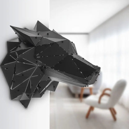 KURT | 3D Metal Geometric Wolf Head Wall Decor OTTOCKRAFT™